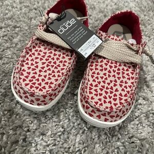 Hey Dude with Red Heart Pattern